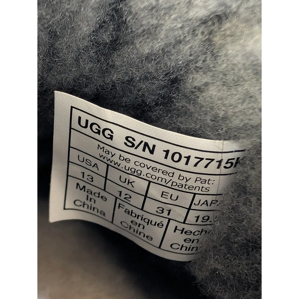 UGG Kids Classic‎ Mini II Charcoal Grey Suede Boots 1017715K Size 13 Kids